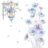 Creative Flowers Street Lamp Wall Stickers for Room Decor Bedroom Living Room Kids Room Wall Decoration Flowers Decals for Home