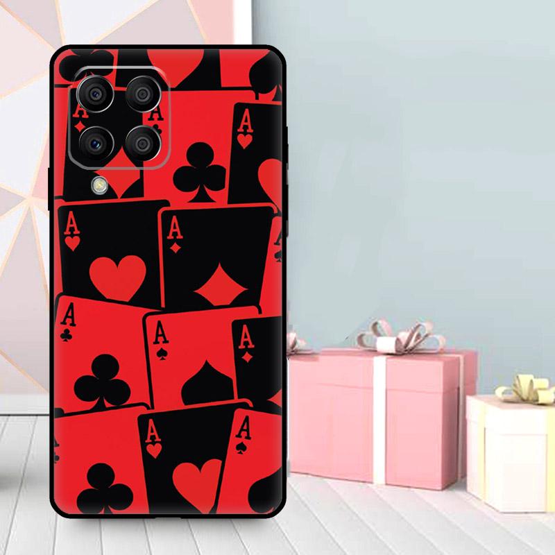 CASINO PLAYING CARDS Case For Samsung Galaxy M56 M52 M32 M53 M16 M11 M21 M31 M35 M12 M13 M14 M15 M36 M55 M34 M54