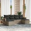 VidaXL Garden Lounge Set with Cushions 6 Pcs, Patio Sofas, Patio Furniture Set, Outdoor Furniture, Grey 3252859
