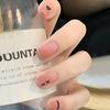 Reusable Blush Nail Art Set: 24 Detachable Wearable Nail Stickers