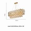 Postmodern Golden Crystal Chandelier Lighting Stainless Steel Lustre Pandent Lamp For Villa Dining Living Bedroom Deco Hanging