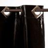 Black Faux Leather and Suede Curtain 140x250