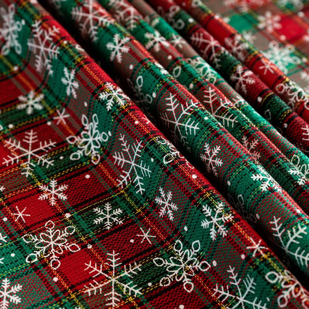 Christmas Decor Fat Fabric Bundles Buffalo Plaid Fat Quarters Square Charm Yarn-Dyed Checked Quilting for DIY Crafting Sewing