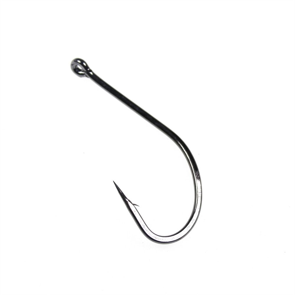 Fishing Hook Off-set Fishing Hook Big Long Shank Flattened Sharped Fishhooks Barbed Fishing Hooks