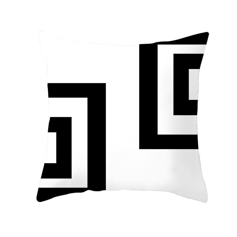 Geometryczny Nadruk Cyfrowy Poszewka na Poduszkę Skórka Brzoskwiniowa Nowoczesny Prosty Styl Poszewka na Poduszkę na Sofę Pokrowiec na Poduszkę Samochodową Dekoracja