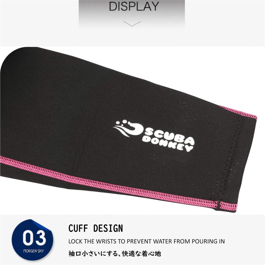 MORGEN SKY Vollständiger 3mm Neoprenanzug mit langen Ärmeln für und Rücken-Jersey und UV M005 Ein Damen-Neoprenanzug, einteilig zum Tauchen, Surfen, Schnorcheln, Angeln,