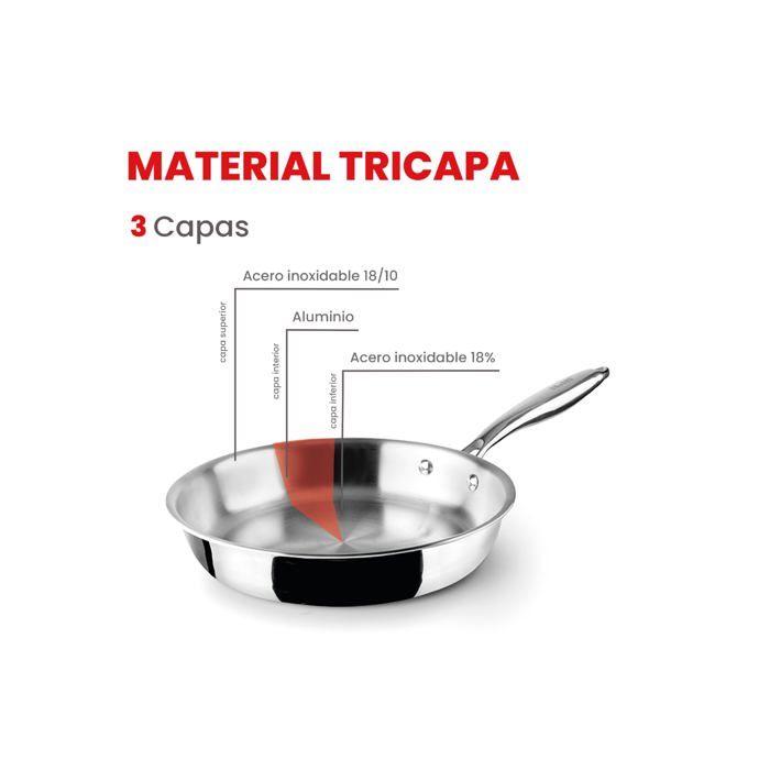 Poêle - Ibili - 652918 - 18 cm - Acier inoxydable - Compatible induction - Écoresponsable