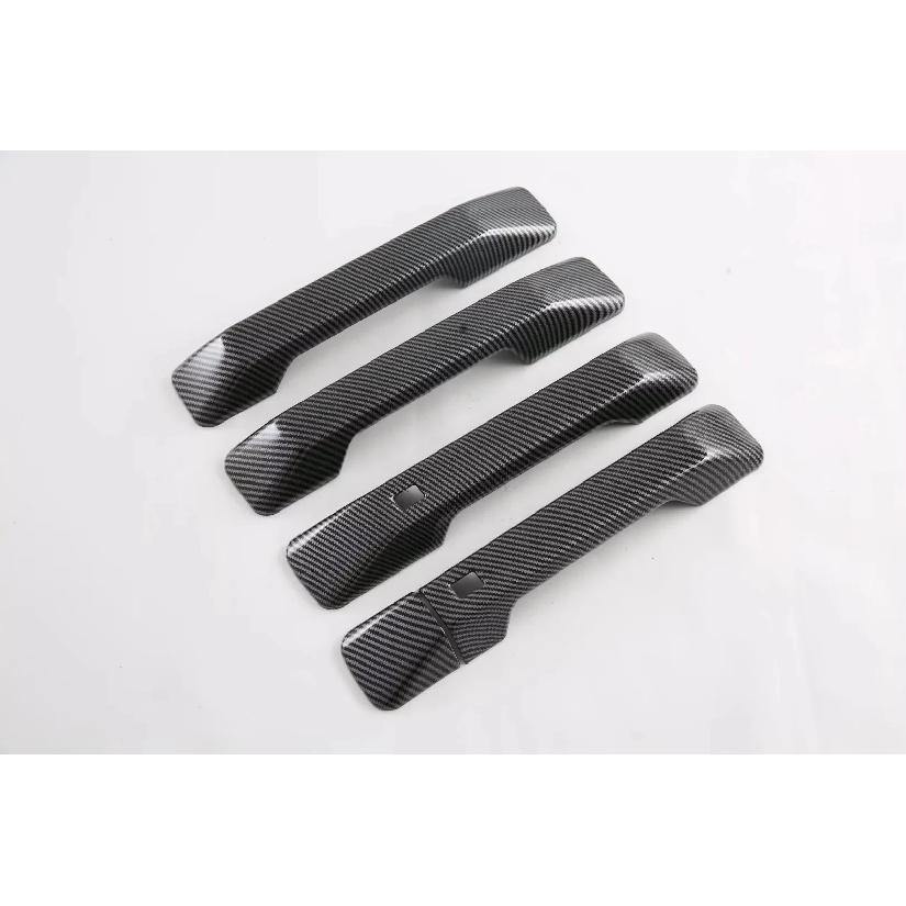 

For Hyundai Santa Fe 2024 ABS Carbon Fiber Black Door Handle Cover Door Bowl Frame Trims Sticker Car Styling Accessories Handle Cover