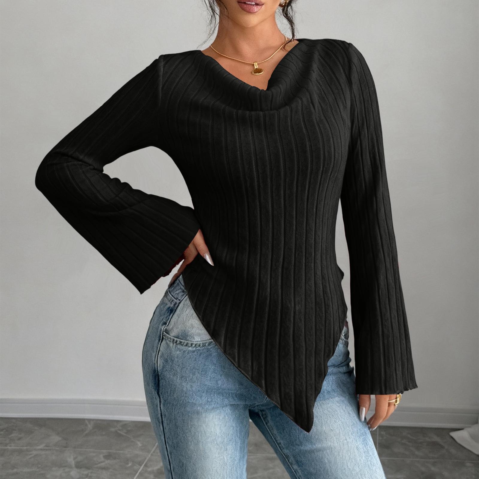 

Women s Fashionable Long Sleeve Elegant Commuting And Casual Top XL