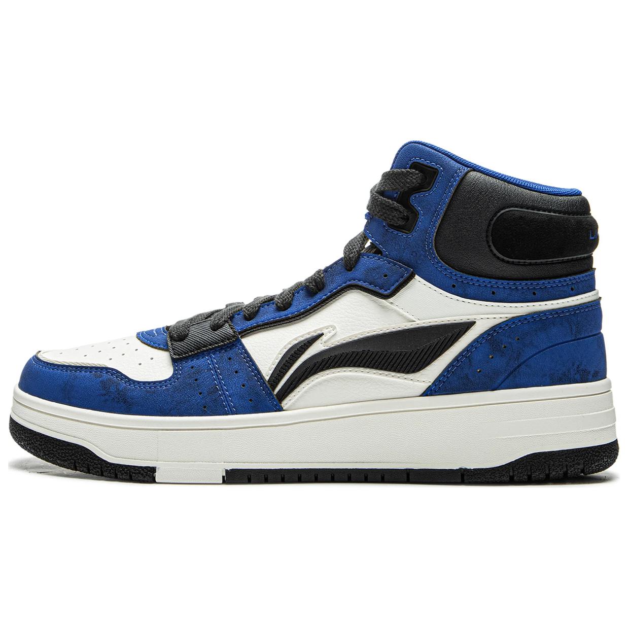 

Новые кеды LiNing Tianji Soft Hi с нескользящей подошвой, легкие, средней высоты, для скейтборда, мужские, белые, синие, черные, AGCU367-6 40