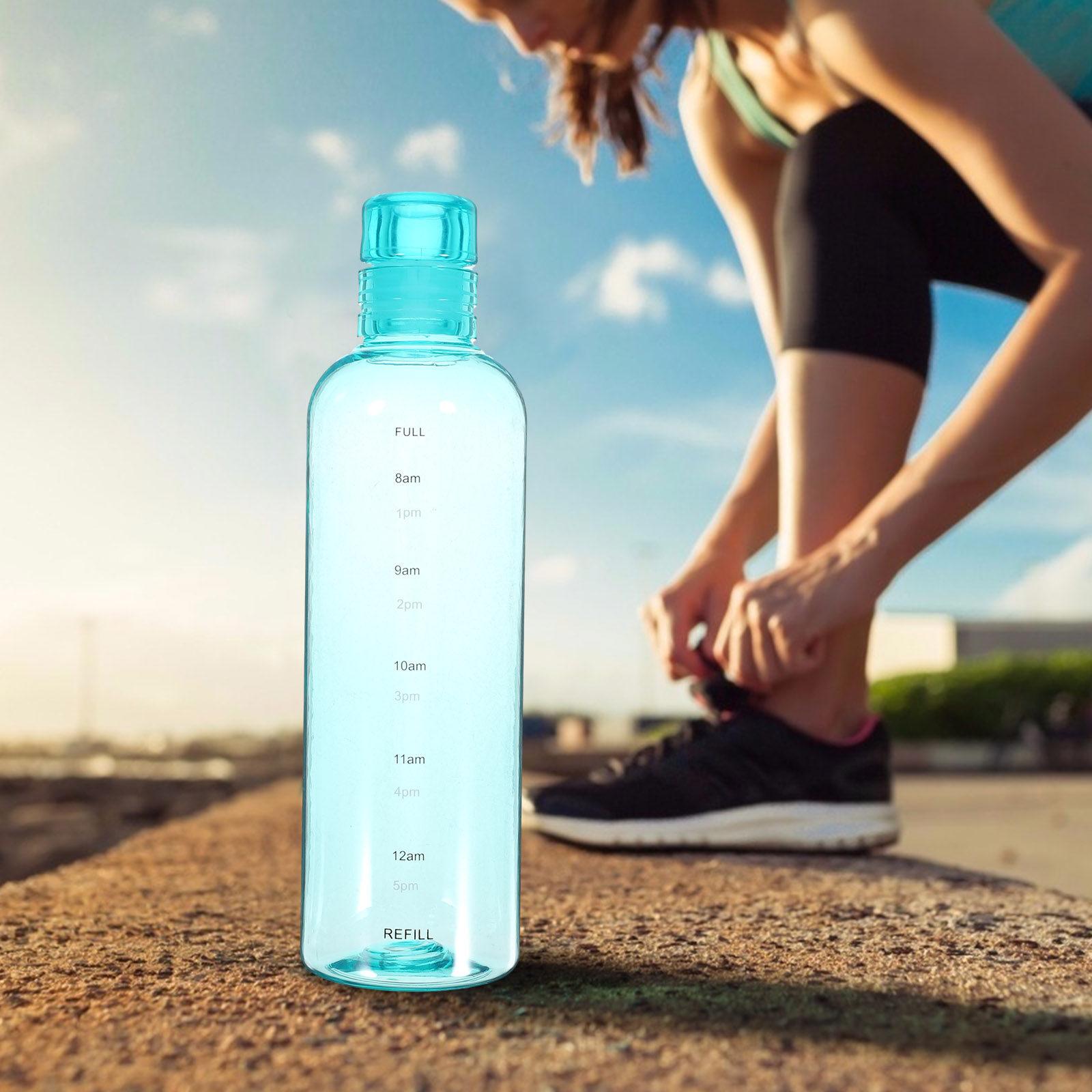 Portable Transparent Water Bottle Pc Material Reusable Drinking Bottle Time Scale Leakproof Outdoor Travel Sports Large Capacity other