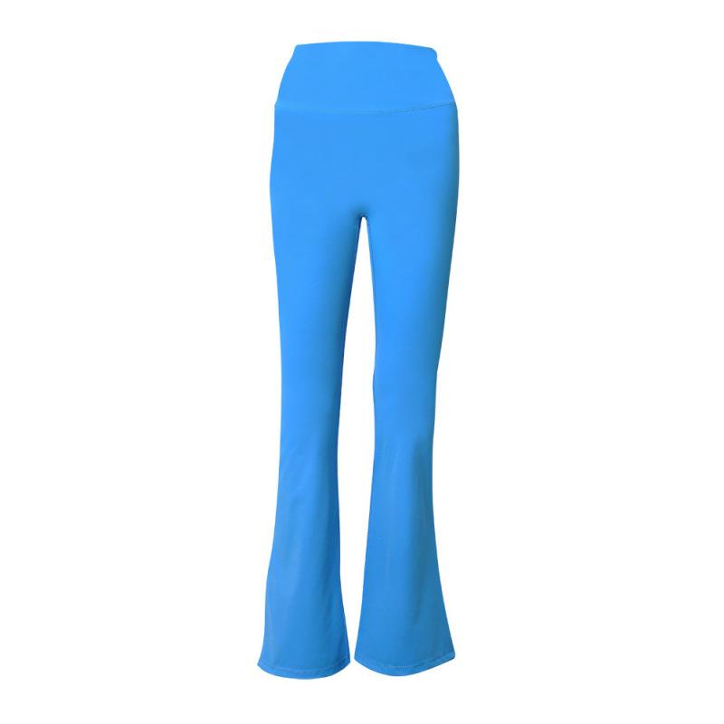 Pantaloni a zampa originali Lulu a vita alta con scanalature: Leggings a zampa d'elefante per Yoga e Pilates, effetto nudo, sollevamento glutei e snellenti.