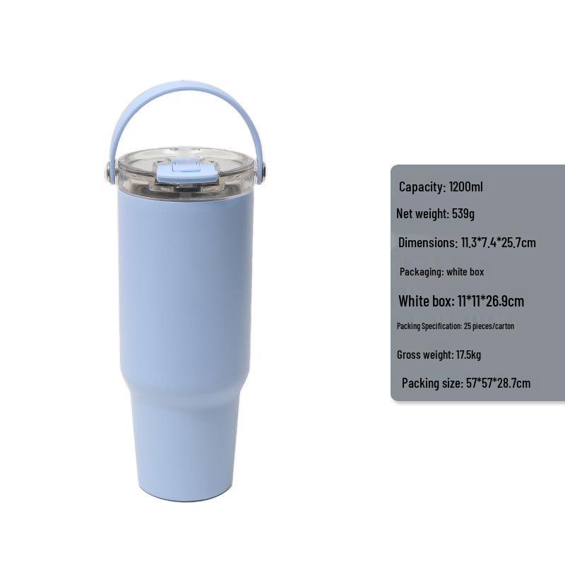 40oz Double-Walled Thermos Cup with Fashionable Lid for Outdoor and Car Use