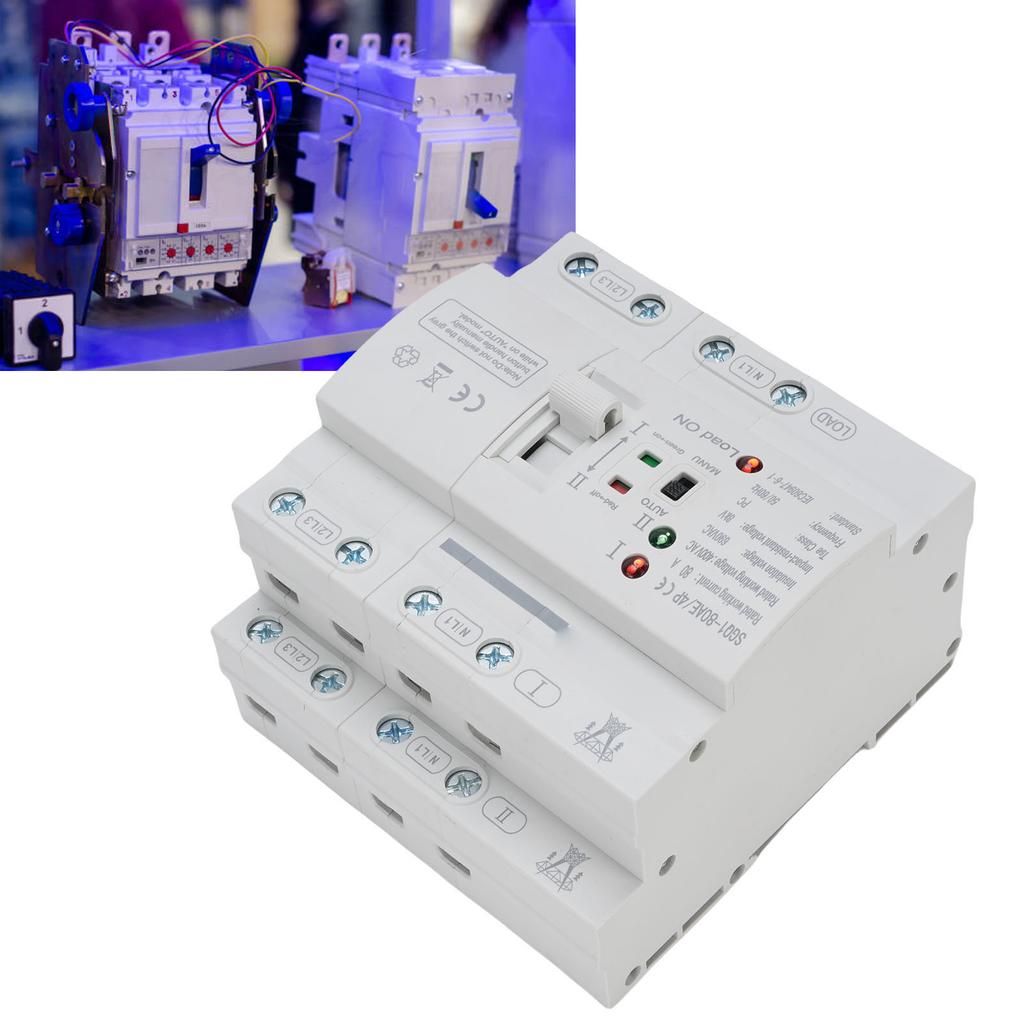 Dual Power , 4P 80A Emergency Automatic Transfer for Home Millisecond ing with Electronic