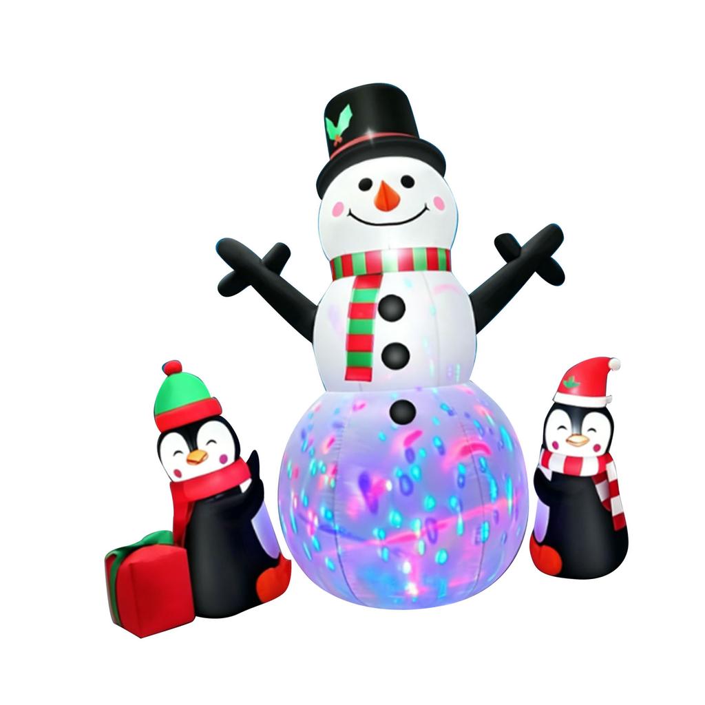 5.9ft Xmas Inflatable Decoration Outdoor Inflatable Snowman Penguin Blow Up Yard Decor with Lights for Lawn Garden