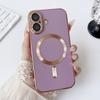 For iPhone 16 Pro 15 14 Plus 13 12 Pro Max 11 Electroplating with Lens Flims for Magsafe Magnetic Shockproof Soft Tpu Plain Color Slim Case Cover