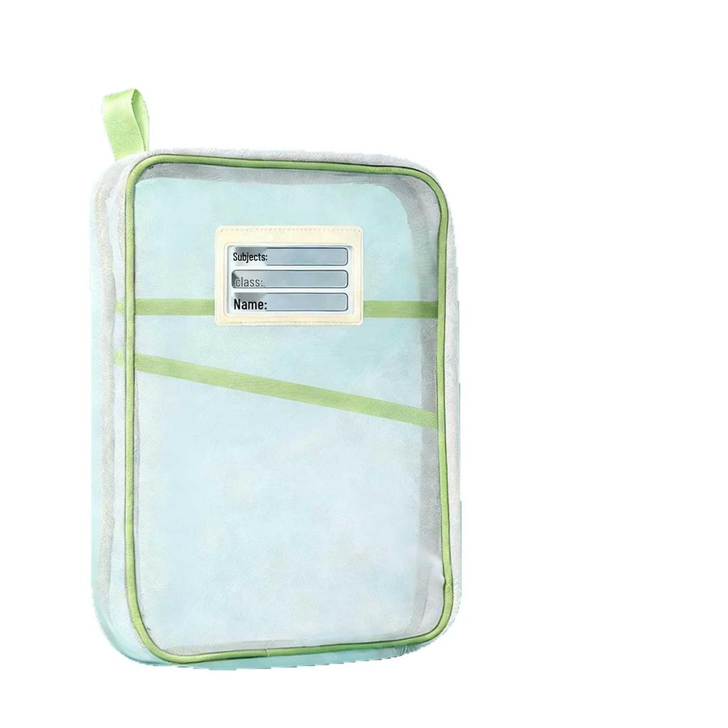 Thickened L-Shaped Mesh Subject Classification Bag for Back-to-School: Student Storage for Test Papers & Books