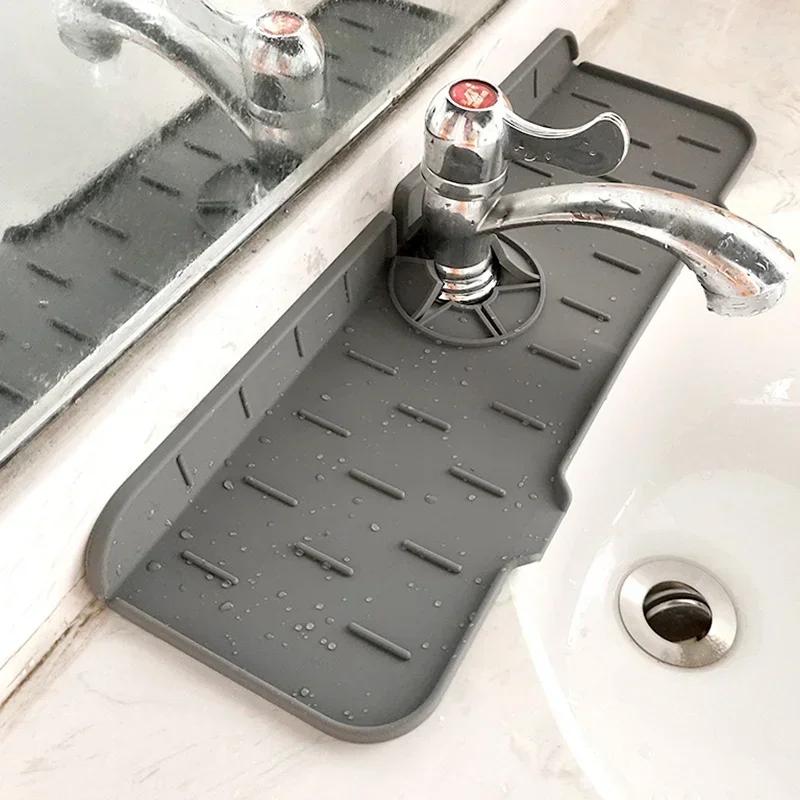 Kitchen Drain Mat Kitchen Sink Strainer Silica Gel Splashproof Water Filter Pad Bathroom Utensils Accessory Accessories Fixture