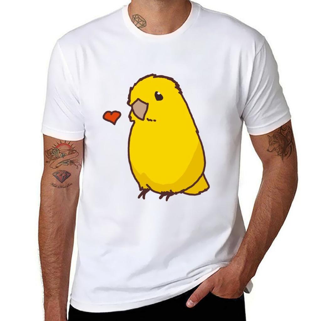 Yellow Heart Birb TShirt Summer Festival TShirt