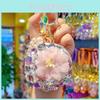 Modern Minimalist Glass Makeup Mirror Keychain With Jewelrystyle Decor For Gift Giving