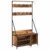 Clothes Stand with Vintage Wood Finish 100 X 41 X 184 Cm Engineered Wood