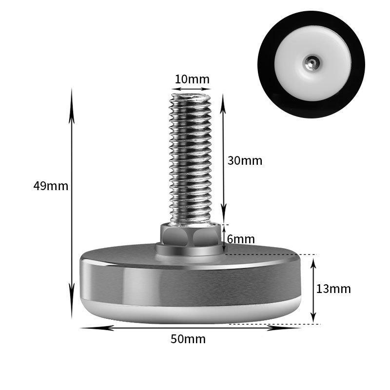 Stainless Steel Adjustable Furniture Feet Nylon Base Levelers, for Sofa, Table, Chair, Cabinet, Workbench of Leveling Feet