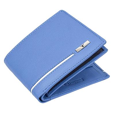 Stag Light Blue White Leather Wallet for Men