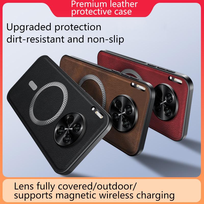 For Huawei Mate 30 Case Magnetic Elegant Leather Wear-Resistant Lens Fully Covered Non-Slip Grip Edge Cover Shell