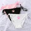 1/2/3pcs Lolita Girl Cute Claw Strings Strap Bandage Briefs Japanese Animation Low Waist Panties Lingerie Women's Underwear
