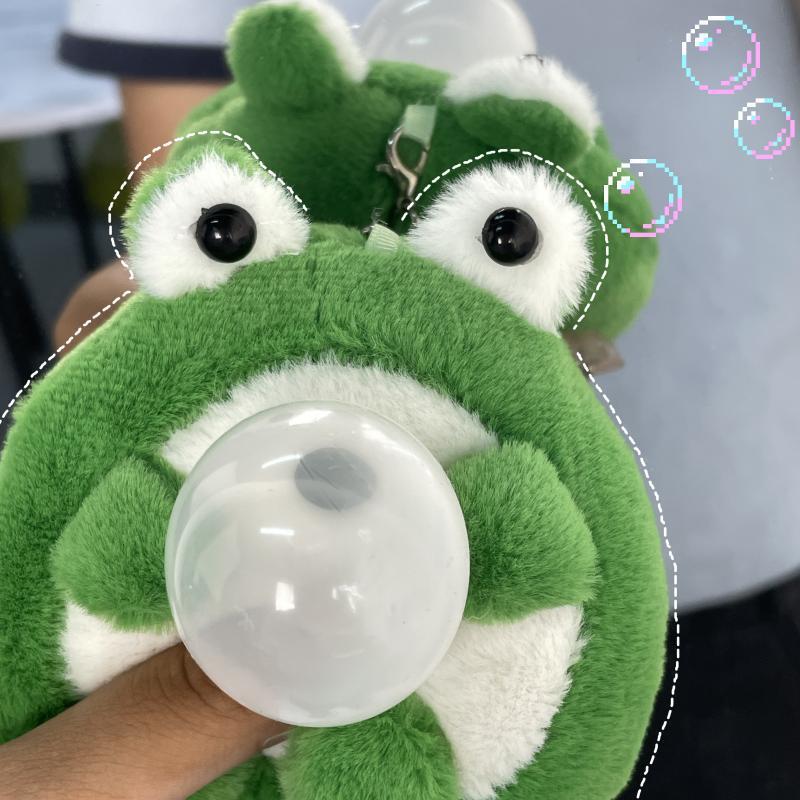 Blubberndes kleines Frosch Schlüsselanhänger Plüsch Kreativ Klein Schultaschenanhänger Auto Schlüssel Zubehör Puppe