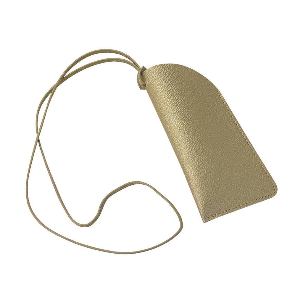 Portable Slim Eyeglasses Pouch Soft Sunglasses Bag Fashion Accessory for Trendy Men and Women with Necklace Strap