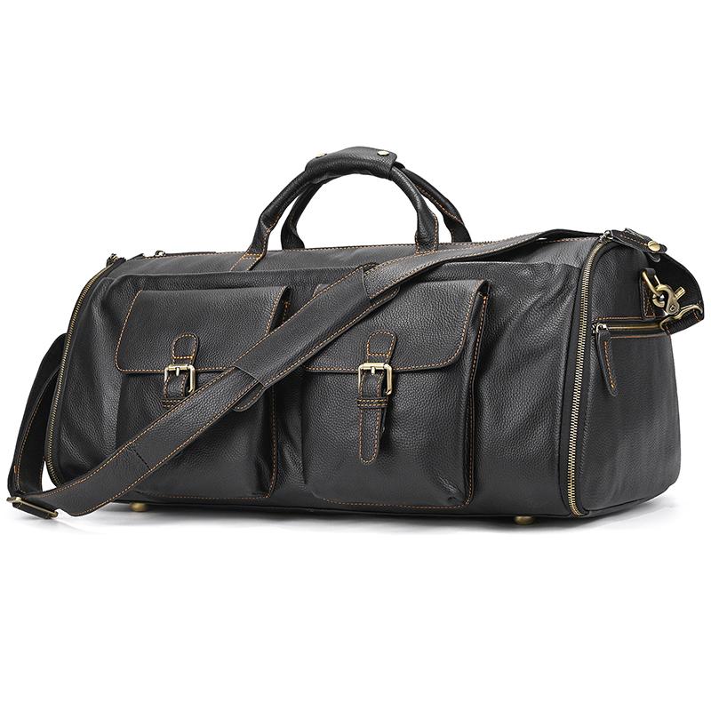 

Large Men s Duffle Bag Genuine Leather Travel Bags For Men Male Handbags Weekender Suit Bag On Luggage Luxury Handbag For Suits