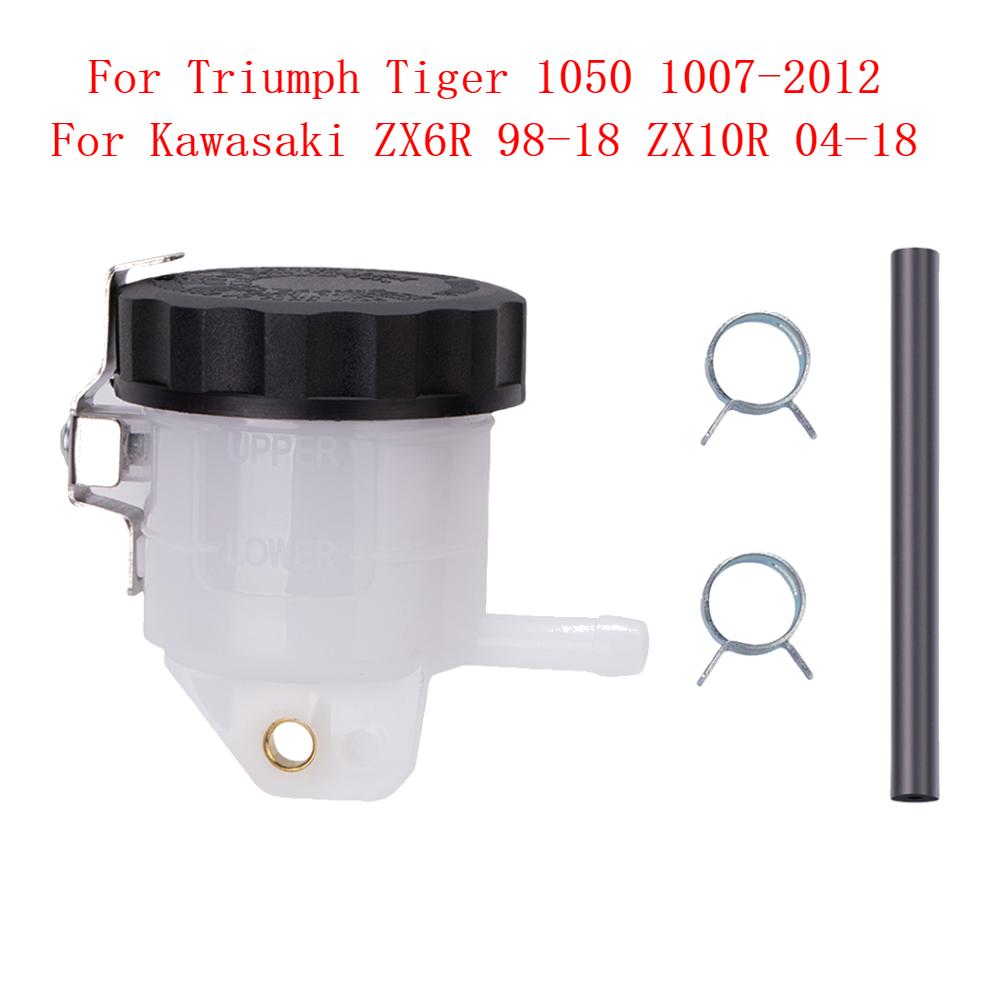 Motorcycle Disc Brake Oil Cup Brake Pump Oil Jug Brake Master Cylinder Fluid Reservoir for Kawasaki ZX6R 98-18 ZX10R 04-18