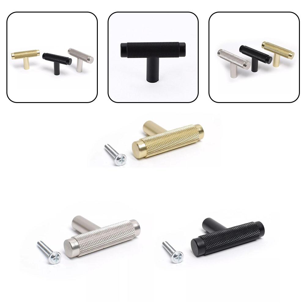 Comfortable Feel Door Handles Kitchen Cabinet Knob Knurled T Bar Knob