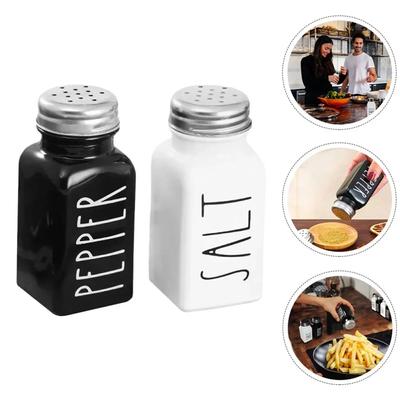 1pc Glass Bottles Salt Pepper Shaker Condiment Storage Container Seasoning Dispenser for Home Kitchen Restaurant