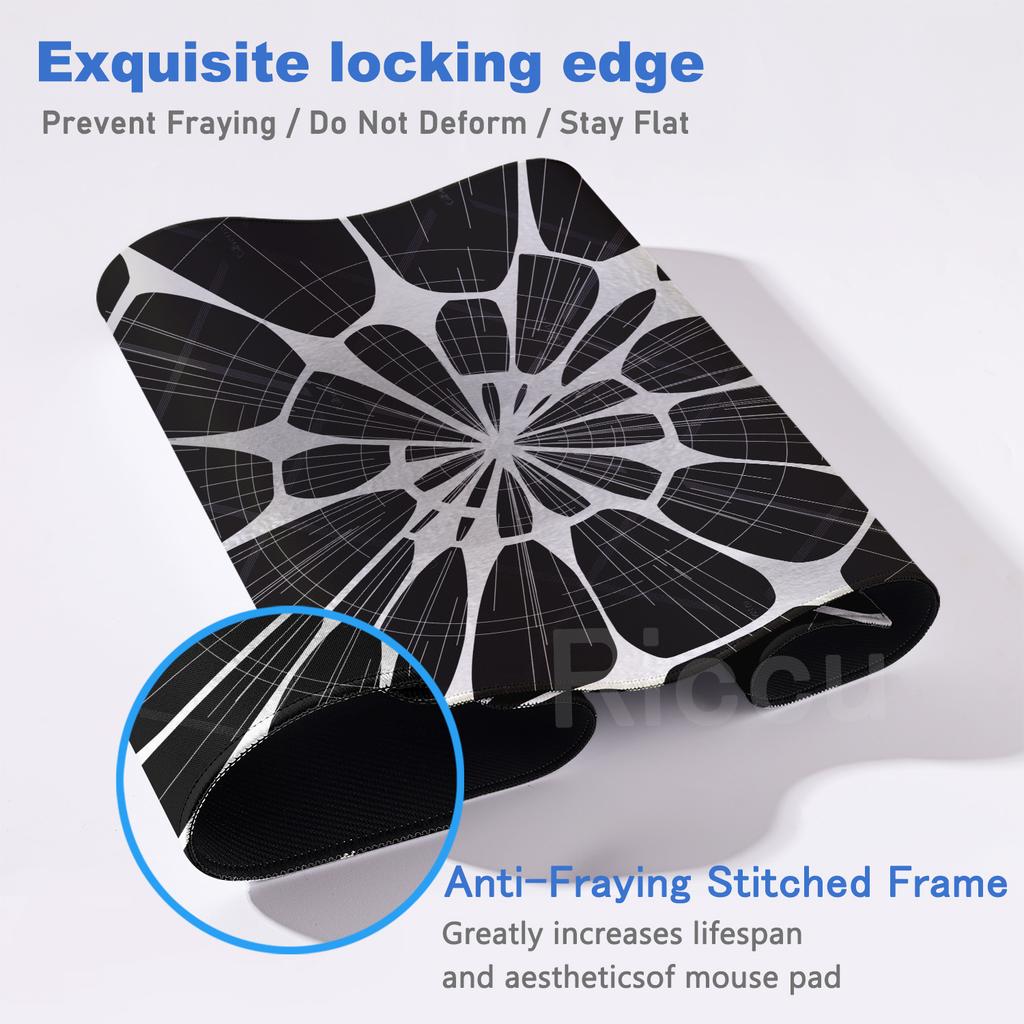 XXL HD Gothic Pattern Black Mouse Pad Rug Large Computer Office Game Table Rubber Anti-slip Keyboard Desk Mat 400x900mm MousePad