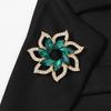 Flower Brooch Pin for Women, Rhinestones Inlaid Brooch Pin for Dress, Coat, Shawl Gift for Mother, Wedding