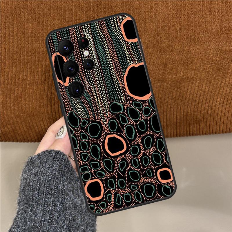 Aboriginal Art Print Phone Case For Samsung Galaxy S25 Ultra S9 S10 Plus S20 S21 S22 S23 FE S24 Ultra Back Cover