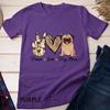 Peace Love Pug Mom Funny Dog Mom Puppy Lover Mother's Day T-Shirt Unisex T-shirt 6