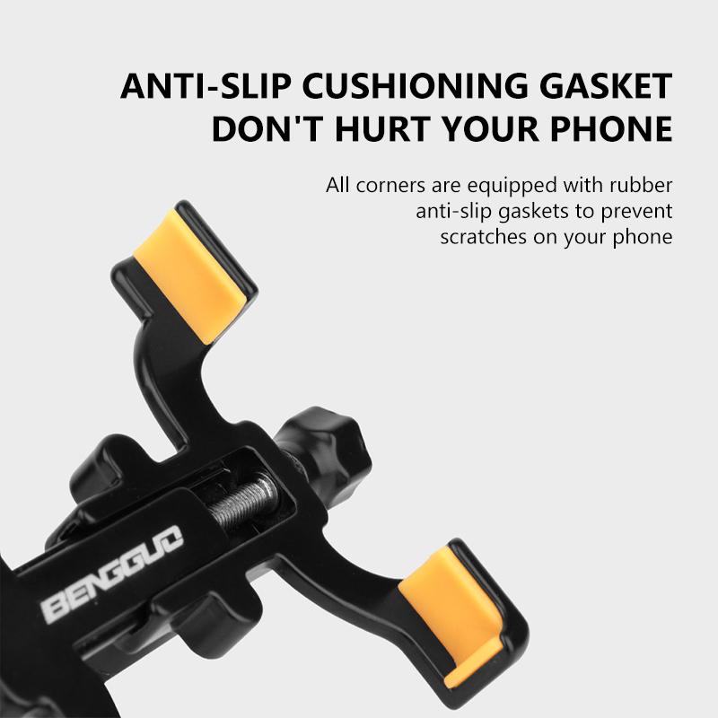 SEAMETAL Suport Telefon Motocicletă Bicicletă Aliaj Aluminiu Absorbție Șoc Suport Telefon Impermeabil Stabil