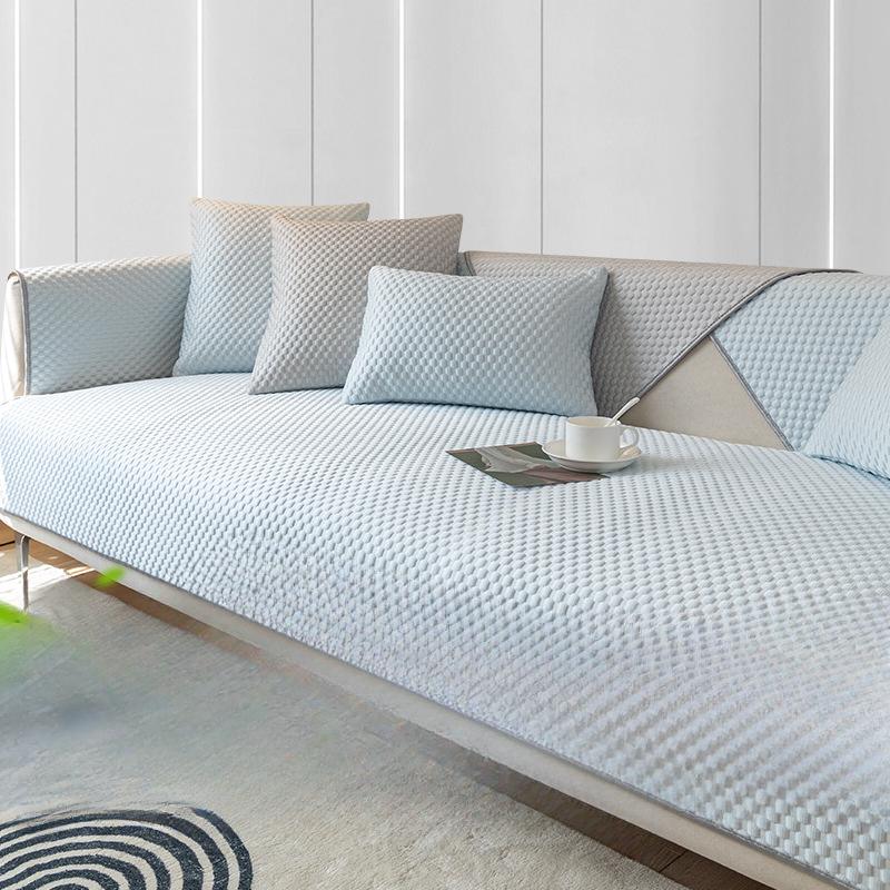 Ice Silk Sofa Cushion Summer Non-slip Cover Summer Cover Cloth Simple Towel Cool Bean Technology Cool Mat Seat Cushion