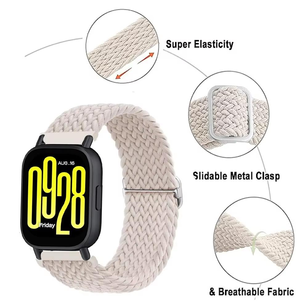 Braided solo loop for Redmi watch 5 active strap Smartwatch accessories replacement belt bracelet correa Redmi watch 5 lite Band