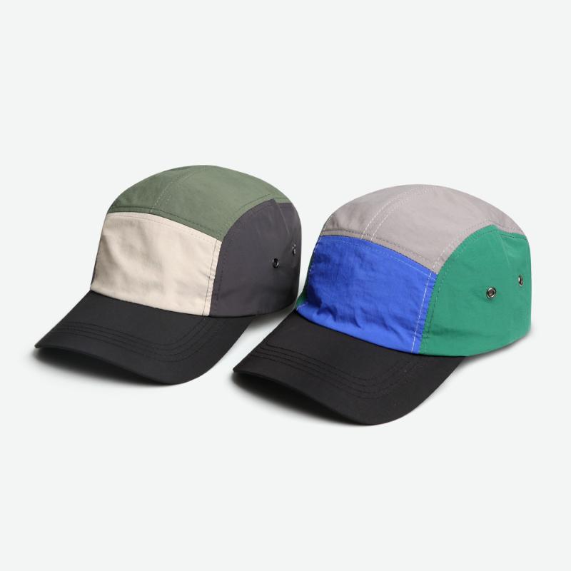 Retro color blocked baseball cap, quick drying waterproof soft top duckbill cap, outdoor sports and leisure sun shading