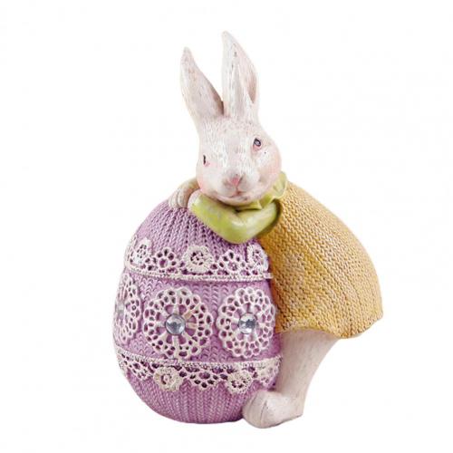 

Easter Rabbit Doll Cute Appearance Realistic Resin Desktop Rabbits Ornament Simulation Bunny Dolls Vivid Animal Hare Figurines жовтий