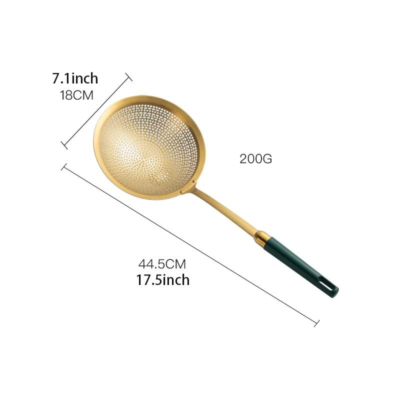 Skimmer Strainer, Colander Kitchen Tools, Frying Oil Leaking Spoon, 304 Stainless Steel Multipurpose Kitchen Cooking Tool