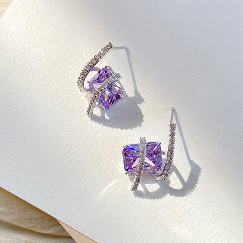 Design Stud Earrings, Square Line Fashion Geometric Earrings, Lady Sweet Ear Accessories