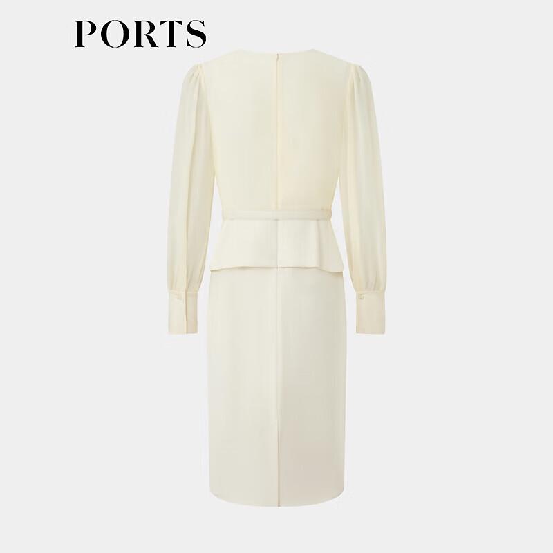 PORTS Women's Cloud White Two-in-One Elegant Dress