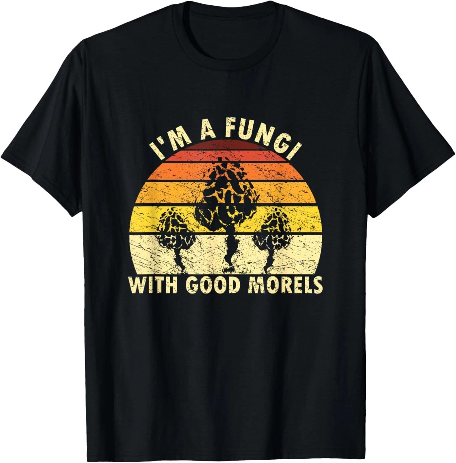 I_m A Fungi Funny Mushroom Foraging Shirt Retro Fungi-Hunter T-Shirt M
