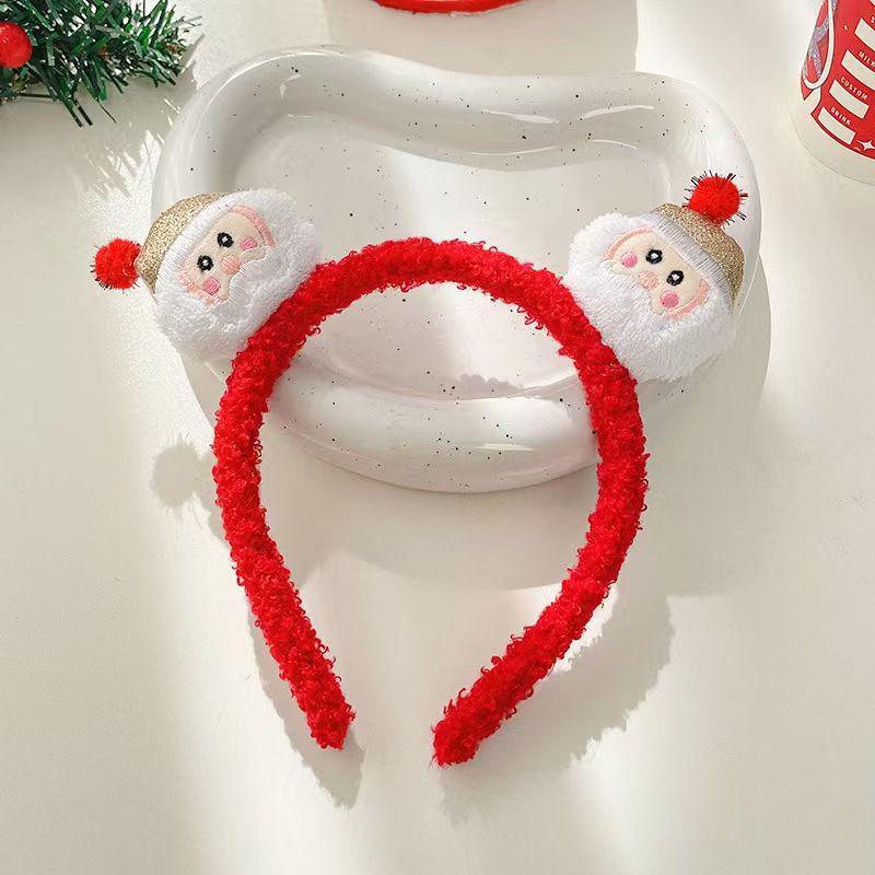 2025 Fuzzy Christmas Snowman Headband - Sweet Plush Hair Accessory & Ornaments