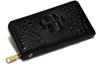 Crocodile Print Long Wallet for Large Round Bill Card Coin New Stylish [sort] Men, Capacity, Multi-functional, Zipper, Compartment, Slots, Purse,
